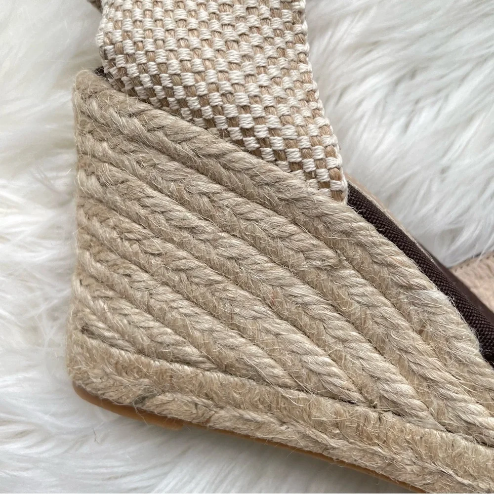 GANNI High Summer Embroidered Espadrille Wedge Sandals 9 NIB